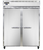Continental Refrigerator 2RESNSS 57" W Two-Section Solid Door Reach-In Extra-Wide Refrigerator