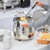 Winco ESW-70 Soup Warmer Electric 10 Qt. Hinged No-Drip Lid With Suction Cup Label Holder