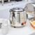Winco ESW-70 Soup Warmer Electric 10 Qt. Hinged No-Drip Lid With Suction Cup Label Holder