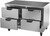 Beverage Air WTFD48AHC-4-FLT 48"W Four Drawer Stainless Steel Worktop Freezer