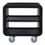 Cambro SC230110 37.5" W x 22" D x 37.25" H Black Polyethylene 3 Solid Shelves Service Cart Pro