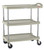 Metro MY1627-34G 31.5" W x 18.31" D x 35.5" H Gray Plastic Shelf myCart Series Utility Cart
