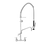 Fisher 34400 14" Swing Spout 8" Adjustable Centers Wall Mount Pre-Rinse Unit