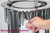 Lakeside 92225 Adjust-a-Fit 9.75" Dia. Round Stainless Steel 1-Tube Open Dish Dispenser