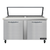 Continental Refrigerator SW60N24M-HGL 60" W Two-Section Two Door Mighty Top Sandwich Unit with Hinged Glass Lid