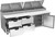 Beverage Air DPD93HC-4 93" W Three-Section One Door One Door Pizza Top Refrigerated Counter