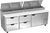 Beverage Air DPD93HC-4 93" W Three-Section One Door One Door Pizza Top Refrigerated Counter