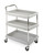 Metro BC2636-3DG Gray Deep Ledge Utility Cart Adjustable Polymer Shelves 38-3/4"W x 27"D x 41"H