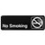 Winco SGN-310 9"W x 3"H Black Information Sign