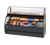 Federal Industries SSRSP7752 77" W Black Specialty Display Sandwich or Salad Prep Merchandiser with Refrigerated Self-Serve Bottom - 208-240 Volts