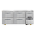 Continental Refrigerator FA68N-U-D 68.19"W Three-Section Stainless Steel Door Undercounter Freezer Base