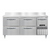 Continental Refrigerator DRA68NSSBS-D 68"W Four Drawer and One Door Stainless Steel Designer Line Refrigerated Base Worktop Unit With 6"H Backsplash