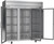 Beverage Air HRPS3HC-1G 78" W Three-Section Glass Door Reach-In Horizon Series Refrigerator
