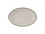 Tuxton TGB-034 Ceramic American White/Eggshell With Green Band Oval / Oblong Platter (2 Dozen Per Case)