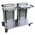 Lakeside 2816 47" W Stainless Steel Mobile Cantilever 10" x 22" Tray, Glass and Cup Rack Dispenser
