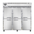 Continental Refrigerator 3F-SS-HD 78" W Three-Section Solid Door Reach-In Freezer - 115 Volts