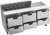 Beverage Air SPED72HC-12-6 72" W Three-Section Six Drawer Sandwich Top Refrigerated Counter