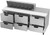 Beverage Air SPED72HC-12-6 72" W Three-Section Six Drawer Sandwich Top Refrigerated Counter
