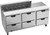 Beverage Air SPED72HC-12-6 72" W Three-Section Six Drawer Sandwich Top Refrigerated Counter