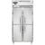 Continental Refrigerator D2FSENHD 36.25" W Two-Section Solid Door Reach-In Deigner Slim Line Freezer - 115 Volts