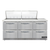 Continental Refrigerator SW72N24M-FB-D 72" W Three-Section Six Drawer Mighty Top Sandwich Unit