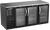 Beverage Air BB72HC-FG-B 72" W Black Galvanized 3 Glass Doors Refrigerated Food Rated Back Bar Storage Cabinet - 115 Volts