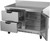 Beverage Air WTFD48AHC-2 48"W Two Drawer and One Door Stainless Steel Worktop Freezer With 4" Removable Backsplash