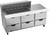 Beverage Air SPED72HC-18M-6 72" W Three-Section Six Drawer Mega Top Refrigerated Counter