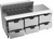 Beverage Air SPED72HC-18M-6 72" W Three-Section Six Drawer Mega Top Refrigerated Counter