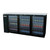 Migali C-BB72G-HC 72.8"W Three-Section Glass Door Competitor Series Refrigerated Back Bar Cabinet