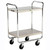 Lakeside 472 500 Lbs. Chrome Plated Open 2-Shelf with Push Handle Utility Cart