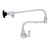Fisher 69183 12" Control Swing Spout Stainless Steel Wall Mount Single Inlet Faucet