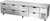 Beverage Air UCRD119AHC-8 119"W Four-Section Reach-In Undercounter Refrigerator