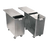 Baxter INGBIN-2COMPT 240 Lbs. Stainless Steel Mobile Sliding Ingredient 2 Bins