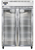 Continental Refrigerator 2RNSAGD 52" W Two-Section Glass Door Reach-In Refrigerator