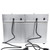 Admiral Craft DF12L2S 22.83" W Stainless Steel Electric 2-Section Freestanding Double Deep Fryer - 208-240 Volts
