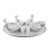 CAC China PTA-7-S Super White Porcelain Round Gourmet Collection Tray and Dishes Set (4 Set Per Case)