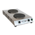 Cadco CDR-3K-E 15" Watts x 4.25" H x25.5" D Stainless Steel Housing Wattsith (2) 9" Solid Cast Iron Burners Electric Countertop Portable Hot Plate - 220 Volts 3000 Watts