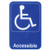 Winco SGN-653B 6"W x 9"H Blue Information Sign