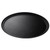 Cambro 2700CT110 22" x 26.88" Fiberglass Black Satin Oval Camtread Serving Tray - 6/Case