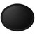 Cambro 2700CT110 22" x 26.88" Fiberglass Black Satin Oval Camtread Serving Tray - 6/Case