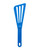 Matfer Bourgeat 112421 ExoGlass 12" L High Temp Slotted Pelton Spatula - Blue