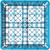 Carlisle RG16-414 16 Compartments Polypropylene Blue OptiClean Dishwasher Glass Rack