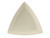 Tuxton BEZ-1108 Ceramic American White/Eggshell Triangular Plate (1 Dozen)