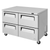 Turbo Air TUR-48SD-D4-N 48.25"W Two-Section Reach-In Super Deluxe Series Undercounter Refrigerator