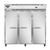 Continental Refrigerator 3RRF-SS 78" W Three-Section Solid Door Reach-In Refrigerator/Freezer