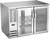 Beverage Air BB48HC-FG-PT-S 48" W Two-Section Glass Door Refrigerated Pass-Thru Back Bar Open Food Rated Refrigerator - 115 Volts