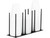Cal-Mil 1516-4-13 Black 12"W x 4-1/4"D x 7"H Lid/Ramekin Organizer