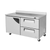 Turbo Air TWR-60SD-D2-N 60.25"W Two-Section Stainless Steel Door Super Deluxe Worktop Refrigerator