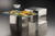 American Metalcraft RSS3 6" Sq. x 4" H Stainless Steel Riser Set